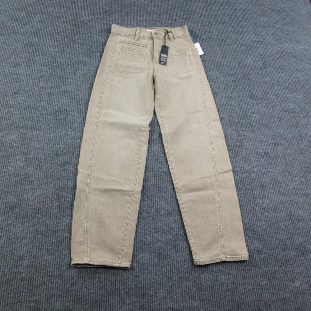 Habitual Jeans Womens 00/24 Brown Evie Long High Rise Barrel Denim 27x29.5* NWT